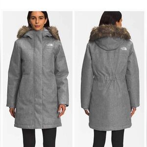 NWOT-North Face Grey Artic Parka -Extra Small